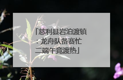 慈利县岩泊渡镇：龙舟队备赛忙 二端午竞渡热