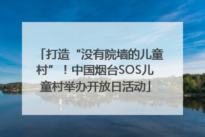 打造“没有院墙的儿童村”！中国烟台SOS儿童村举办开放日活动