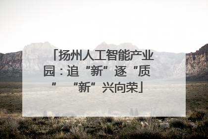 扬州人工智能产业园：追“新”逐“质” “新”兴向荣