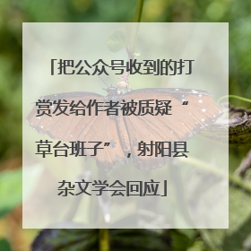 把公众号收到的打赏发给作者被质疑“草台班子”，射阳县杂文学会回应