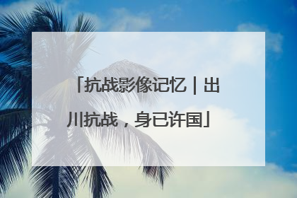 抗战影像记忆｜出川抗战，身已许国