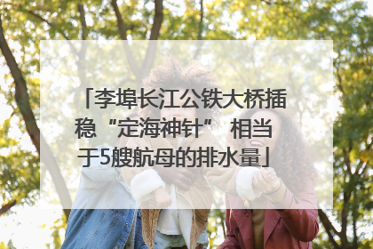 李埠长江公铁大桥插稳“定海神针” 相当于5艘航母的排水量