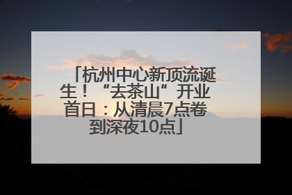 杭州中心新顶流诞生！“去茶山”开业首日：从清晨7点卷到深夜10点