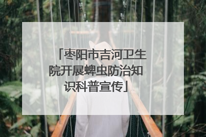 枣阳市吉河卫生院开展蜱虫防治知识科普宣传