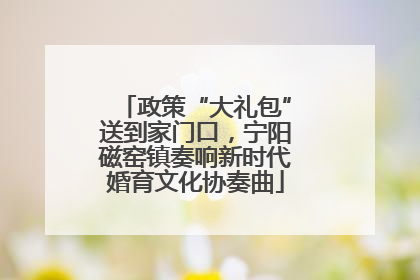 政策“大礼包”送到家门口，宁阳磁窑镇奏响新时代婚育文化协奏曲