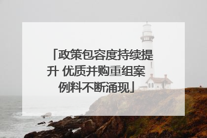 政策包容度持续提升 优质并购重组案例料不断涌现