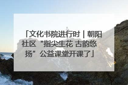 文化书院进行时｜朝阳社区“指尖生花 古韵悠扬”公益课堂开课了