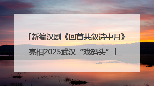 新编汉剧《回首共叙诗中月》亮相2025武汉“戏码头”