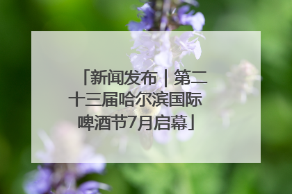 新闻发布｜第二十三届哈尔滨国际啤酒节7月启幕