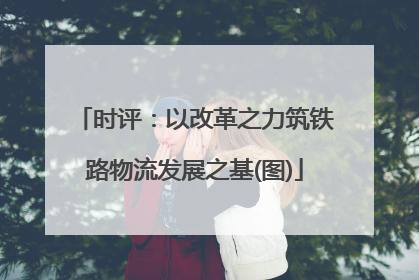 时评：以改革之力筑铁路物流发展之基(图)