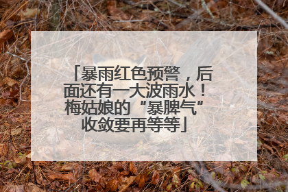 暴雨红色预警，后面还有一大波雨水！梅姑娘的“暴脾气”收敛要再等等