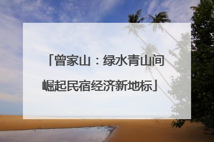 曾家山：绿水青山间崛起民宿经济新地标