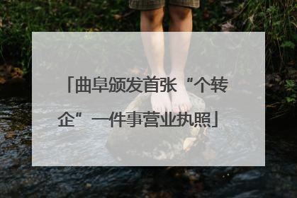 曲阜颁发首张“个转企”一件事营业执照