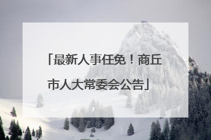 最新人事任免！商丘市人大常委会公告
