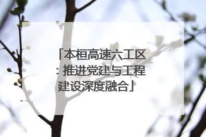 本桓高速六工区：推进党建与工程建设深度融合