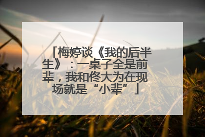 梅婷谈《我的后半生》：一桌子全是前辈，我和佟大为在现场就是“小辈”