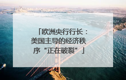欧洲央行行长：美国主导的经济秩序“正在破裂”