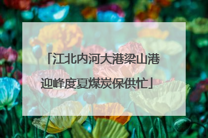 江北内河大港梁山港迎峰度夏煤炭保供忙