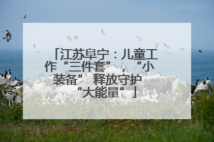 江苏阜宁：儿童工作“三件套”，“小装备” 释放守护 “大能量”