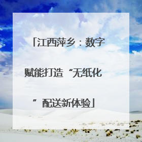 江西萍乡：数字赋能打造“无纸化”配送新体验