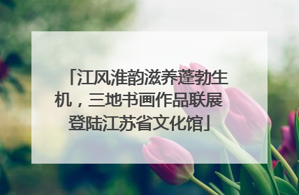 江风淮韵滋养蓬勃生机，三地书画作品联展登陆江苏省文化馆