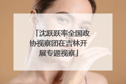 沈跃跃率全国政协视察团在吉林开展专题视察