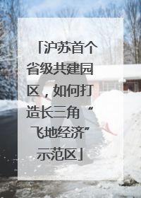 沪苏首个省级共建园区，如何打造长三角“飞地经济”示范区