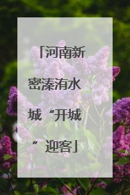 河南新密溱洧水城“开城”迎客