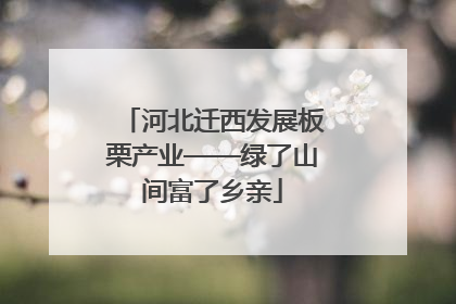 河北迁西发展板栗产业——绿了山间富了乡亲