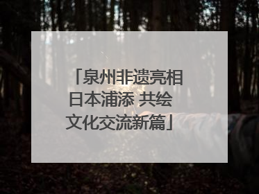 泉州非遗亮相日本浦添 共绘文化交流新篇