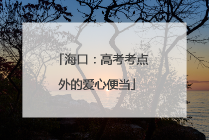 海口：高考考点外的爱心便当