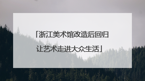 浙江美术馆改造后回归 让艺术走进大众生活