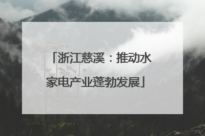 浙江慈溪:推动水家电产业蓬勃发展