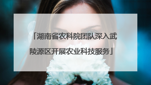 湖南省农科院团队深入武陵源区开展农业科技服务