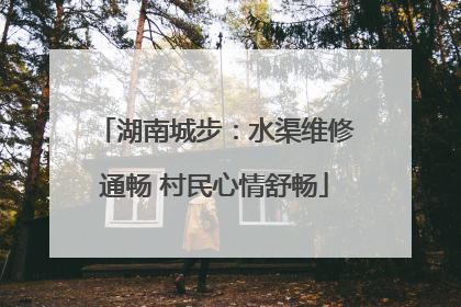 湖南城步：水渠维修通畅 村民心情舒畅