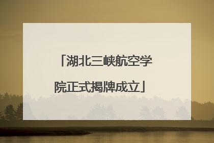 湖北三峡航空学院正式揭牌成立