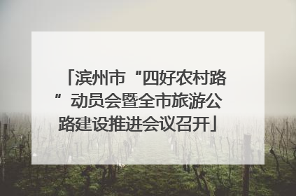 滨州市“四好农村路”动员会暨全市旅游公路建设推进会议召开