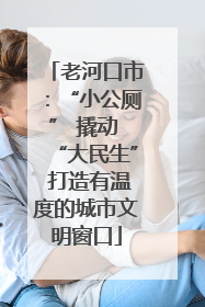 老河口市：“小公厕” 撬动 “大民生” 打造有温度的城市文明窗口