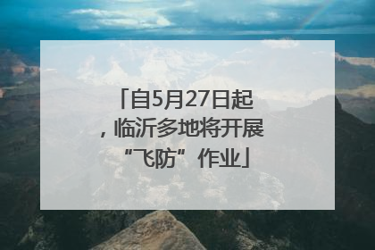自5月27日起，临沂多地将开展“飞防”作业