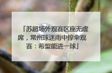 苏超场外观赛区座无虚席，常州球迷雨中撑伞观赛：希望能进一球