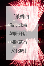 茶香四溢，北京朝阳开启国际茶香文化周