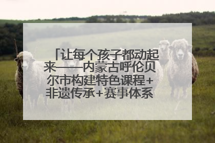 让每个孩子都动起来——内蒙古呼伦贝尔市构建特色课程+非遗传承+赛事体系校园体育生态链