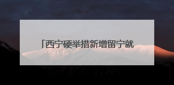 西宁硬举措新增留宁就业毕业生1800余人