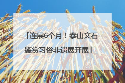 连展6个月！泰山文石鉴赏习俗非遗展开展