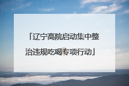 辽宁高院启动集中整治违规吃喝专项行动