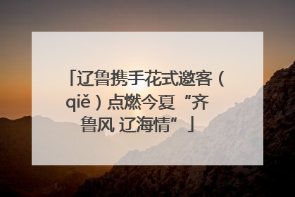 辽鲁携手花式邀客（qiě）点燃今夏“齐鲁风 辽海情”