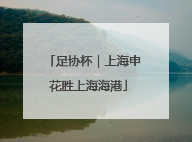 足协杯｜上海申花胜上海海港