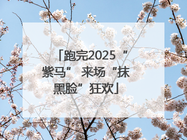 跑完2025“紫马” 来场“抹黑脸”狂欢
