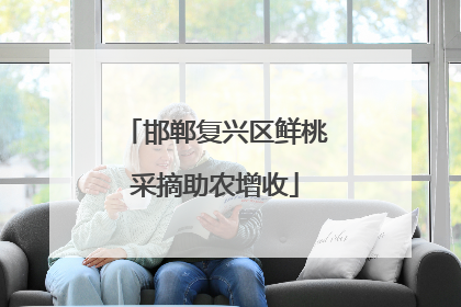 邯郸复兴区鲜桃采摘助农增收