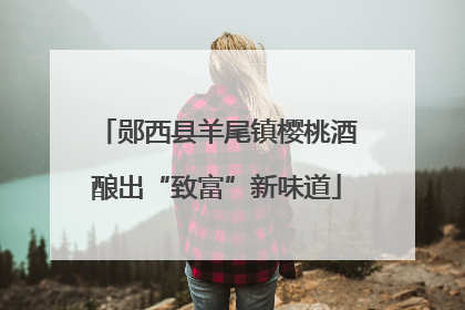郧西县羊尾镇樱桃酒酿出“致富”新味道